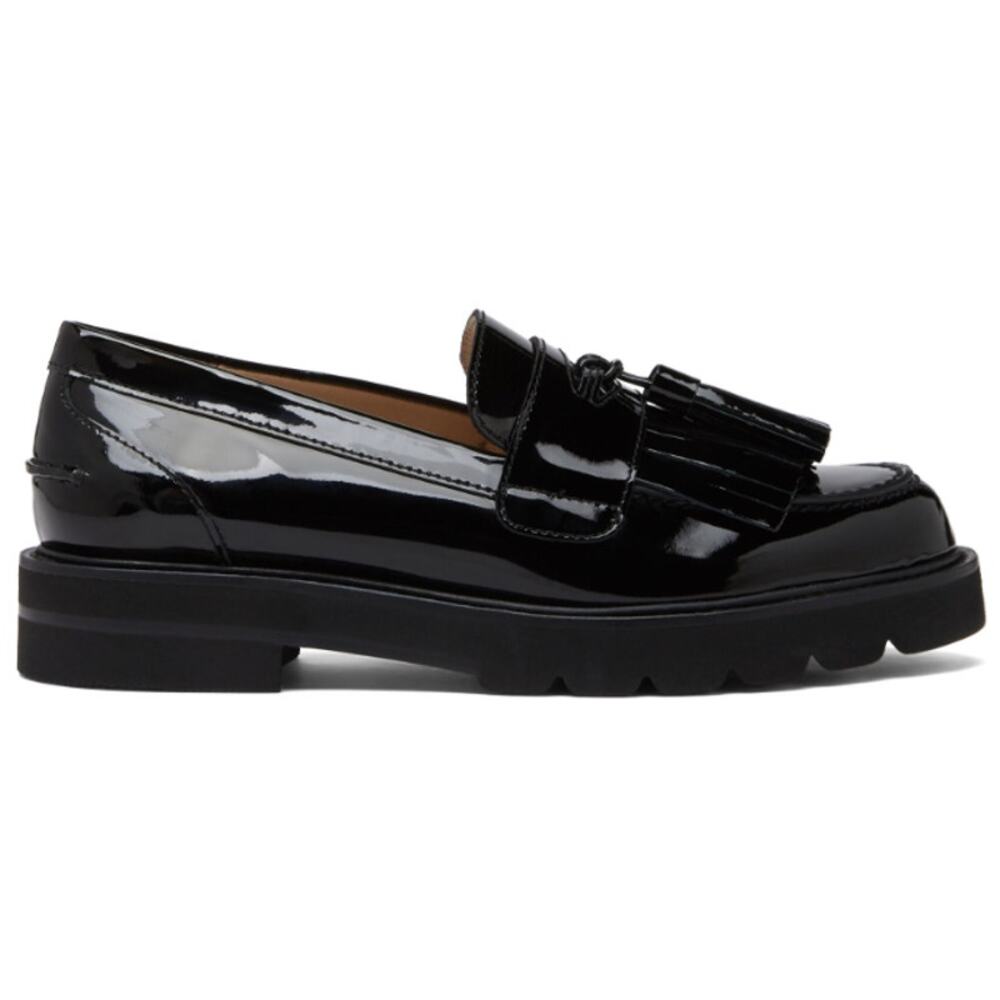 Stuart Weitzman Black Patent Leather Loafers